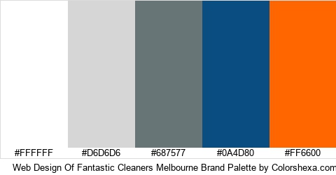 Web Design Of Fantastic Cleaners Melbourne Brand Colors Logo