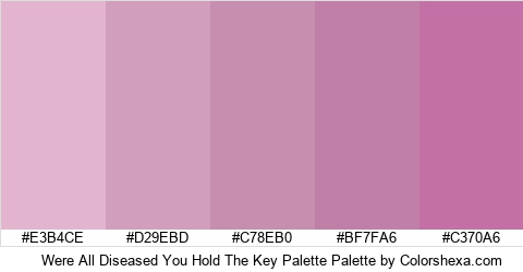 Were All Diseased You Hold The Key Palette Colors Logo