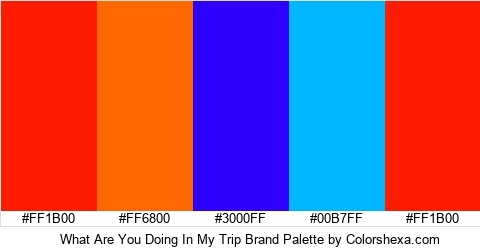 What Are You Doing In My Trip Brand Colors Logo