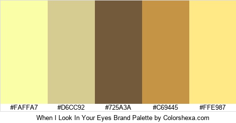 When I Look In Your Eyes Brand Colors Logo