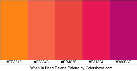 When In Need Palette Colors Logo