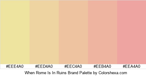 When Rome Is In Ruins Brand Colors Logo
