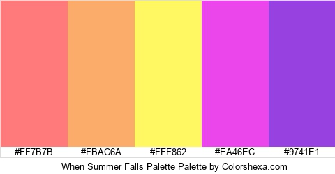 When Summer Falls Palette Colors Logo