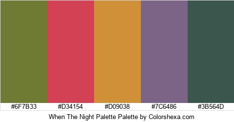 When The Night Palette Colors Logo