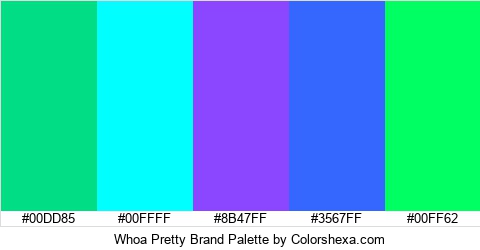 Whoa Pretty Brand Colors Logo