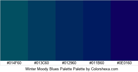 Winter Moody Blues Palette Colors Logo