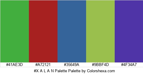 #X A L A N Palette Colors Logo