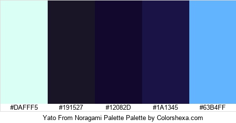 Yato From Noragami Palette Colors Logo