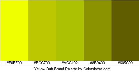 Yellow Duh Brand Colors Logo