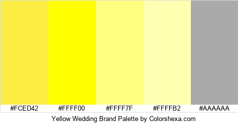 Yellow Wedding Brand Colors Logo
