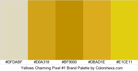 Yellows Charming Pixel #1 Brand Colors Logo