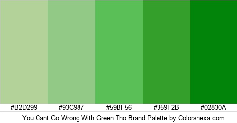 You Cant Go Wrong With Green Tho Brand Colors Logo