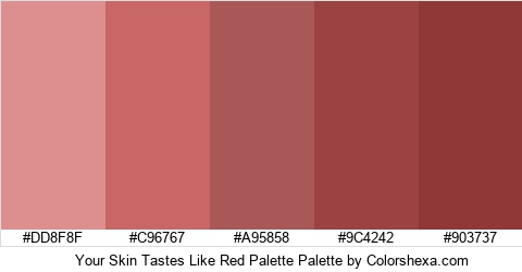Your Skin Tastes Like Red Palette Colors Logo