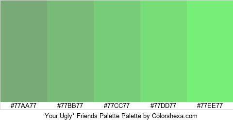 Your Ugly* Friends Palette Colors Logo