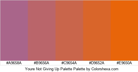 Youre Not Giving Up Palette Colors Logo