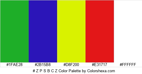 # Z P S B C Z Color Colors Logo