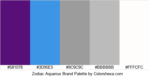 Zodiac Aquarius Brand Colors Logo