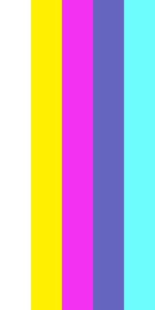 Ffffffff Color Palette #FFFFFF #FFF000 #F231F2 #6565BF #6EFDFD Hex